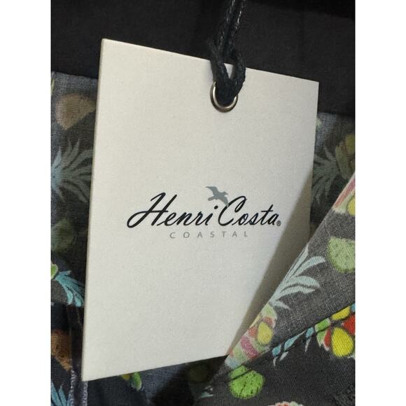 Henri Costa Costal Button Shirt Mens Large Piña Olè Hawaiian Pineapple NWT #6069 - Picture 8 of 16